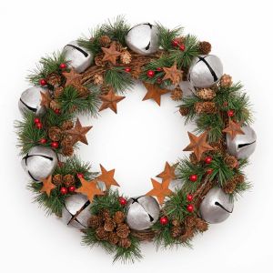Jingle Bell Wreath with Silver Bells