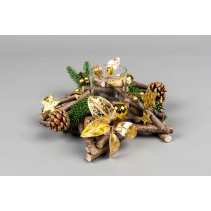 Star Candle Holder Gold Decorations