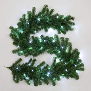 B/O Prelit Green Alaskan Pine  W Garland-2m  