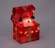 B/O LED Animated Santa Gift Box