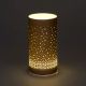 B/O LED Vase Copper / White Dots Tall