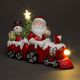 B/O LED Ceramic Santa/Snowman Train