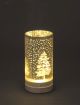 B/O LED Silver Vase/Forest Snowfall