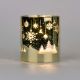LED Gold Glass Vase / Trees