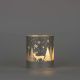 LED Silver Glass Vase / Forest