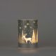 LED Silver Glass Vase / Forest