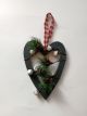 Wooden Heart w/ Jingle Bells Grey