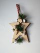 Wooden Star w/ Jingle Bells Cream