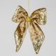 Gold Velvet Glitter Bow