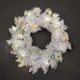 B/O Prelit White Imperial Pine WW Wreath-55cm
