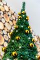 Pre-Lit Gold Baubles Decorated Pop Up Tree