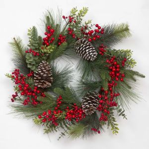 Red Berry & Cone Pine Wreath